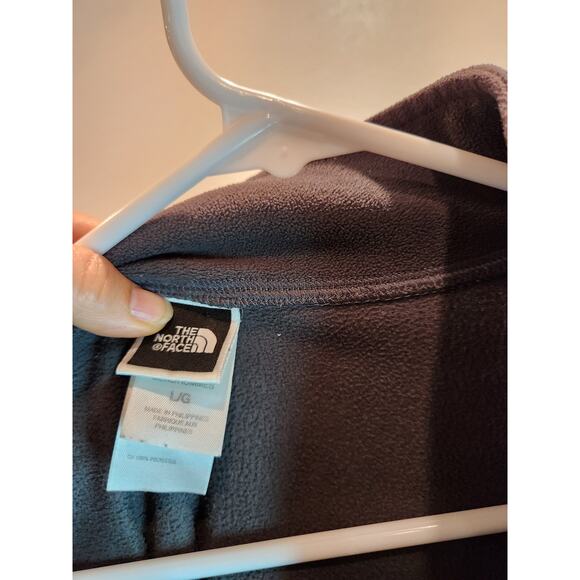The North Face TNF 100 Fleece Pullover Quarter-Zip Gray L Cold Weather Essential - Picture 4 of 4